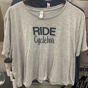 Cyclebar cropped tee grey
